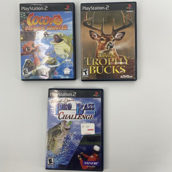 Sony Other - PlayStation 2 Fishing & Hunting 3-Game Bundle Cabela's Mark Davis Cocoto